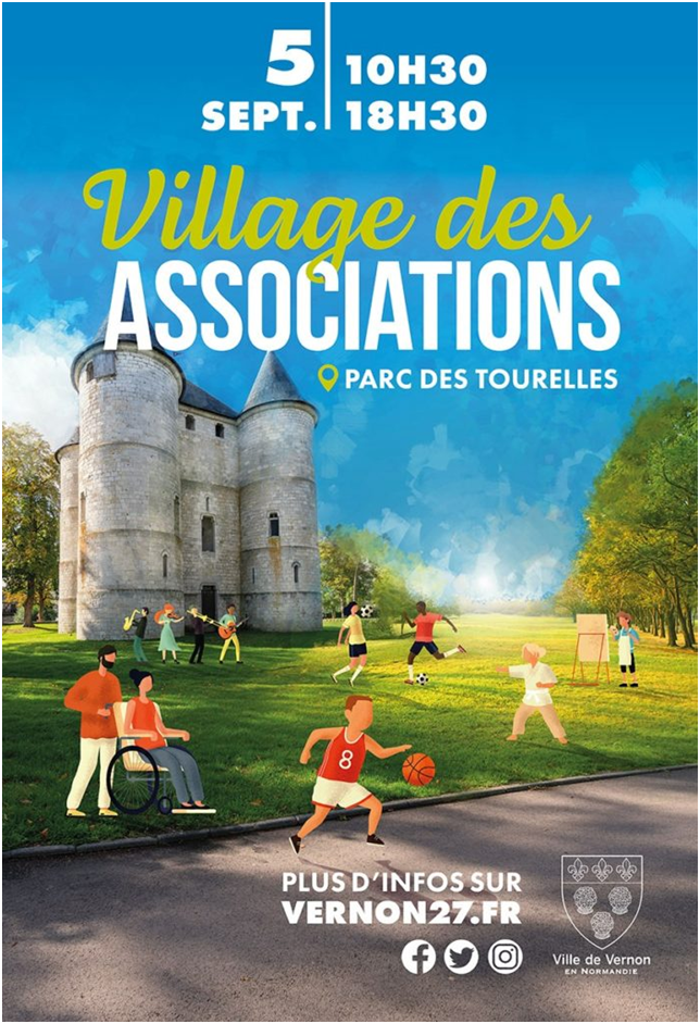 le village des associations de vernon se tiendra dimanche au parc des Tourelles