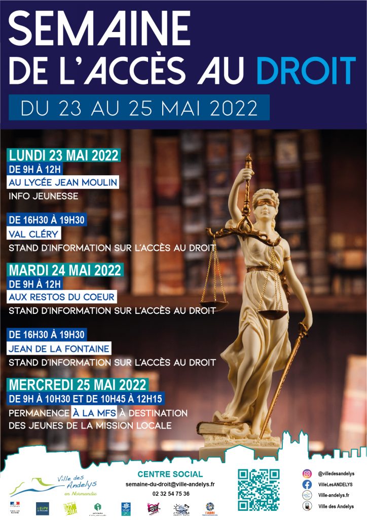 semaine de l'accès au droit jusqu'au 25 mai 2022 aux Andelys