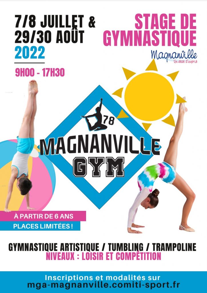 Des stages d'été sont organisés par Magnanville Gymnastique Artistique