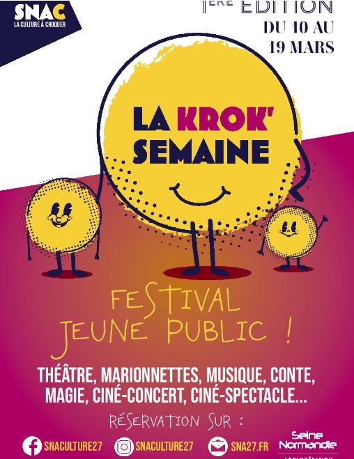 La Krok'semaine festival jeune public du 10 au 19 mars 2023 à Vernon