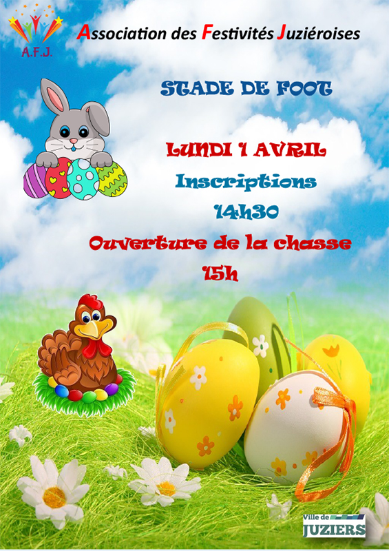 Chasse aux œufs de Pâques à Juziers le 1er avril 2024