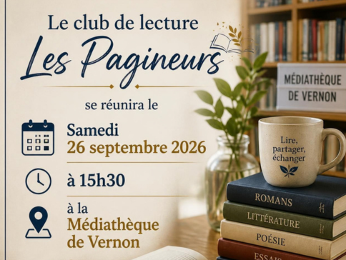 Club de lecture Les Pagineurs le samedi 26 septembre 2026 à Vernon